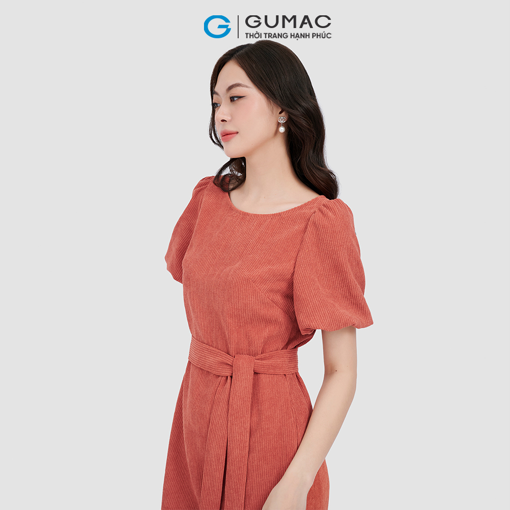 Đầm suông tay bí thời trang GUMAC DC11064