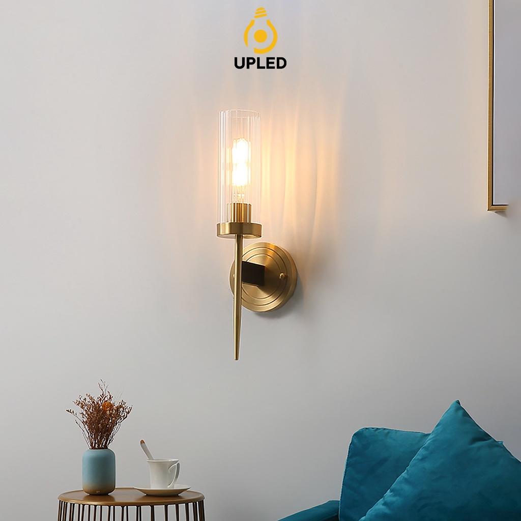 Đèn phòng ngủ Treo Tường chao dài UPLED Decor Nội Thất trong nhà mạ vàng Cao Cấp