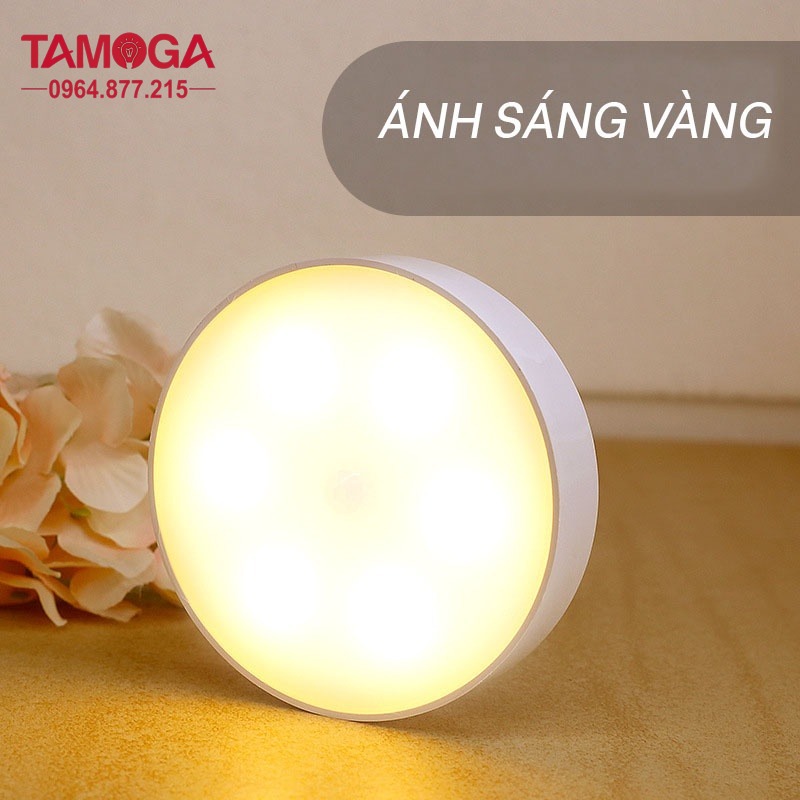 Đèn ngủ Cảm Ứng TAMOGA 6514 Chuyển Động, Đèn Led Thông Minh Dán Tường Không Dây, Góc Cảm Ứng Rộng, Gắn Tường Nhà Bếp