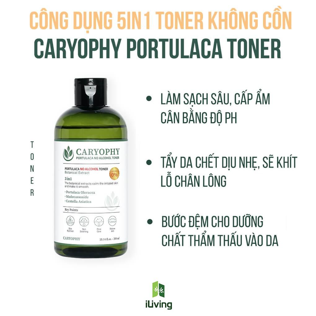 Toner cho da mụn Caryophy Portulaca 300ml CARTCDM300