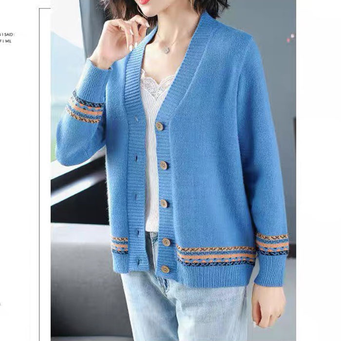 Áo cardigan len nữ phối họa tiết thổ cẩm ArcitcHunter, thời trang thương hiệu chính hãng