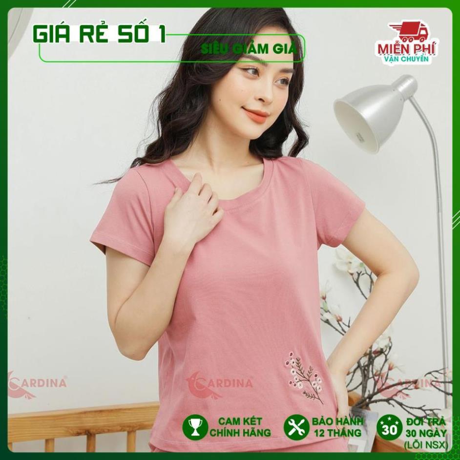 Đồ bộ đùi nữ thêu hoa chất Cotton sợi Tre Bamboo -