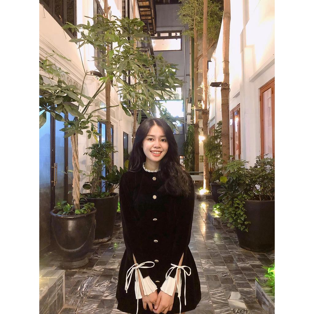 Đầm nhung đen cao cấp