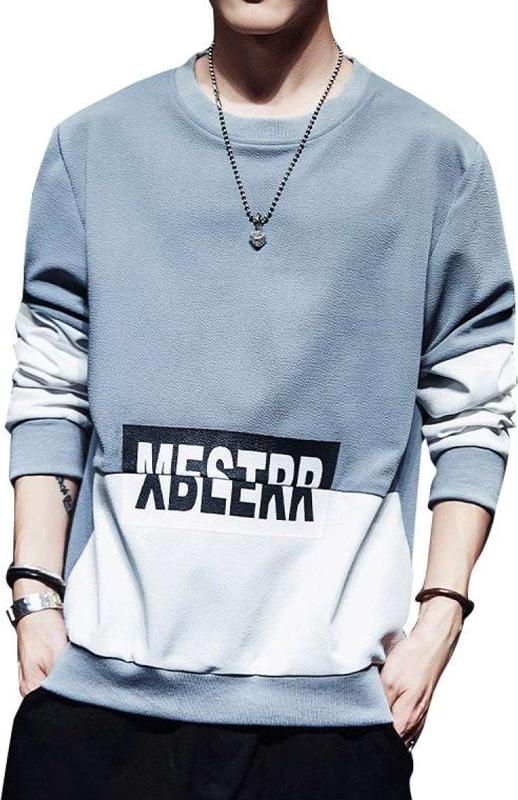 Men's Long-Sleeved T-Shirt Round Neck Loose Wild Bottoming Shirt