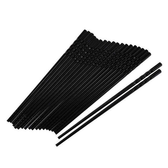 Combo  20 đôi đũa nhựa phíp đen xoắn chống trơn cao cấp