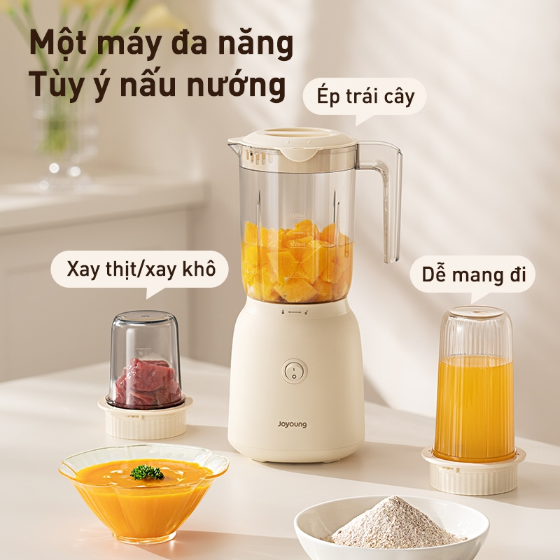 Máy xay sinh tố Joyoung JFB-621 - Dung tích 600ml, Công suất 160W, Kèm 3 cốc xay - Hàng chính hãng