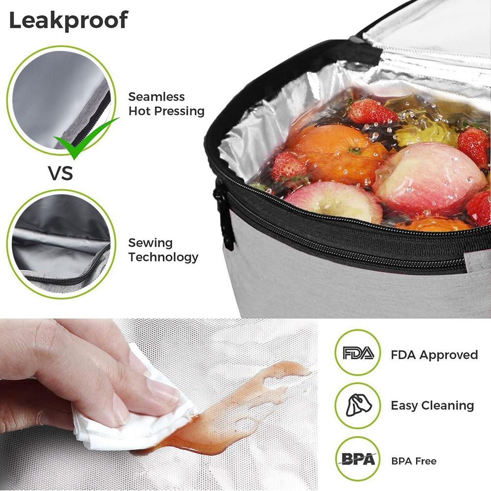 Dã Ngoại Bagpack Hộp Cơm 2 Ngăn Cách Nhiệt Túi Giữ Nhiệt Làm Mát Cho Bé Sữa Thức Ăn Lưu Trữ Ngoài Trời Tươi