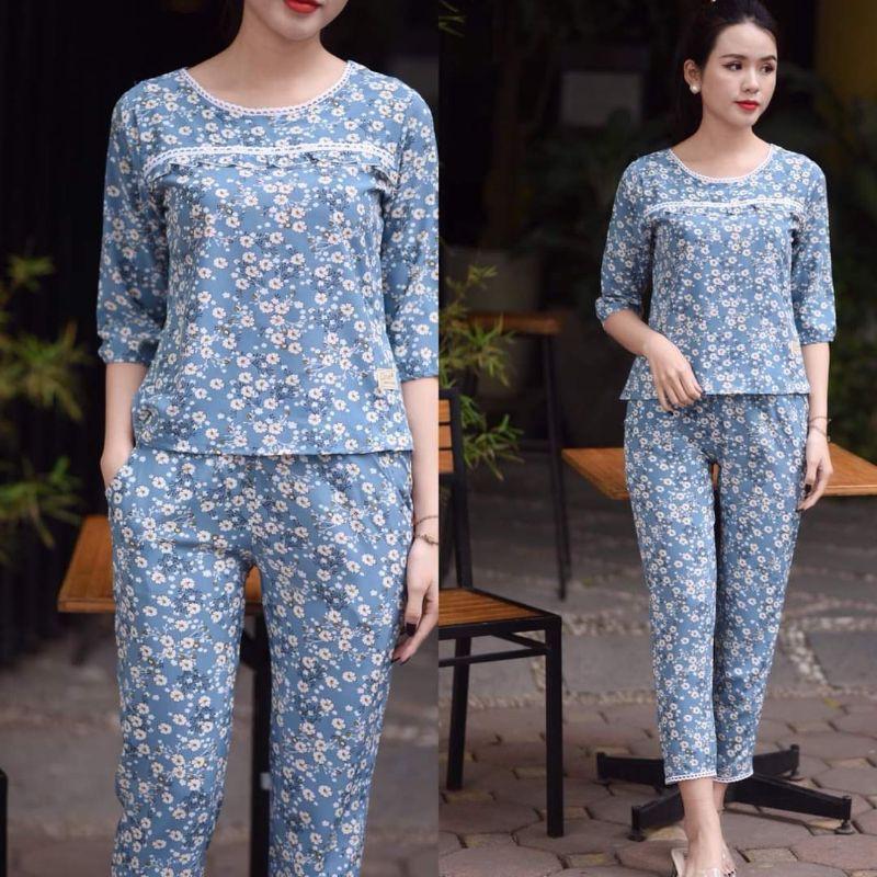 Quần áo mặc nhà ren ngang xinh