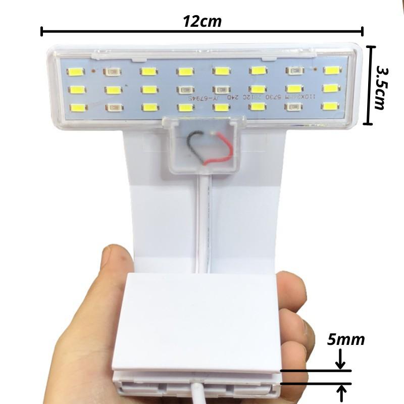 Đèn bể cá mini LED KẸP 12cm siêu sáng phù hợp cho bể cá bể thủy sinh