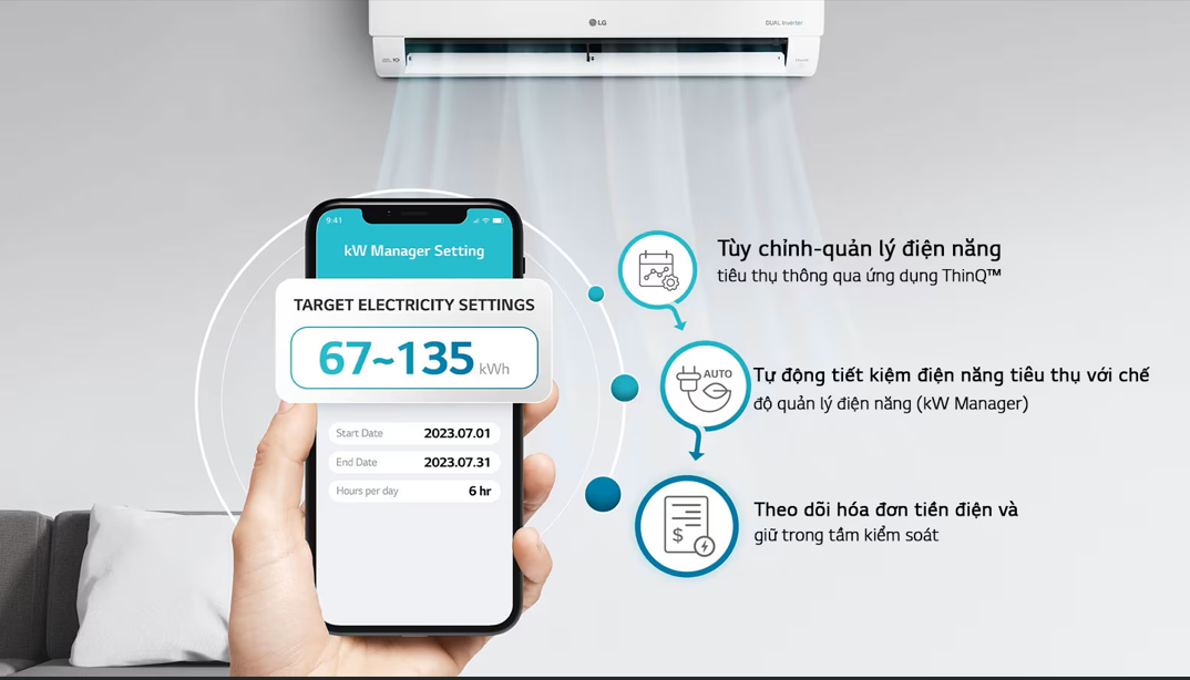 Máy lạnh LG Inverter 1.5 HP IEC12M2 - Hàng Chính Hãng