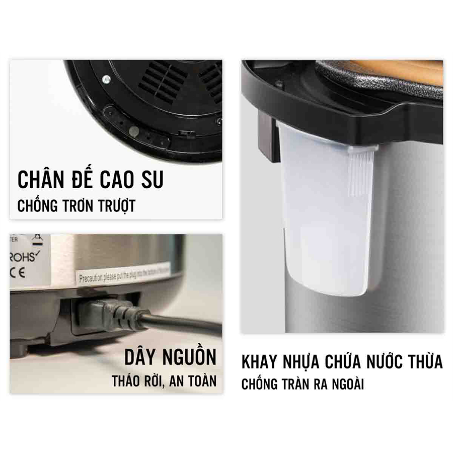 Nồi áp suất điện tử đa năng Masuto 6 lít CN Nhật nấu cơm cháo hầm siêu nhừ ruột Inox 304 siêu bền-Hàng chính hãng