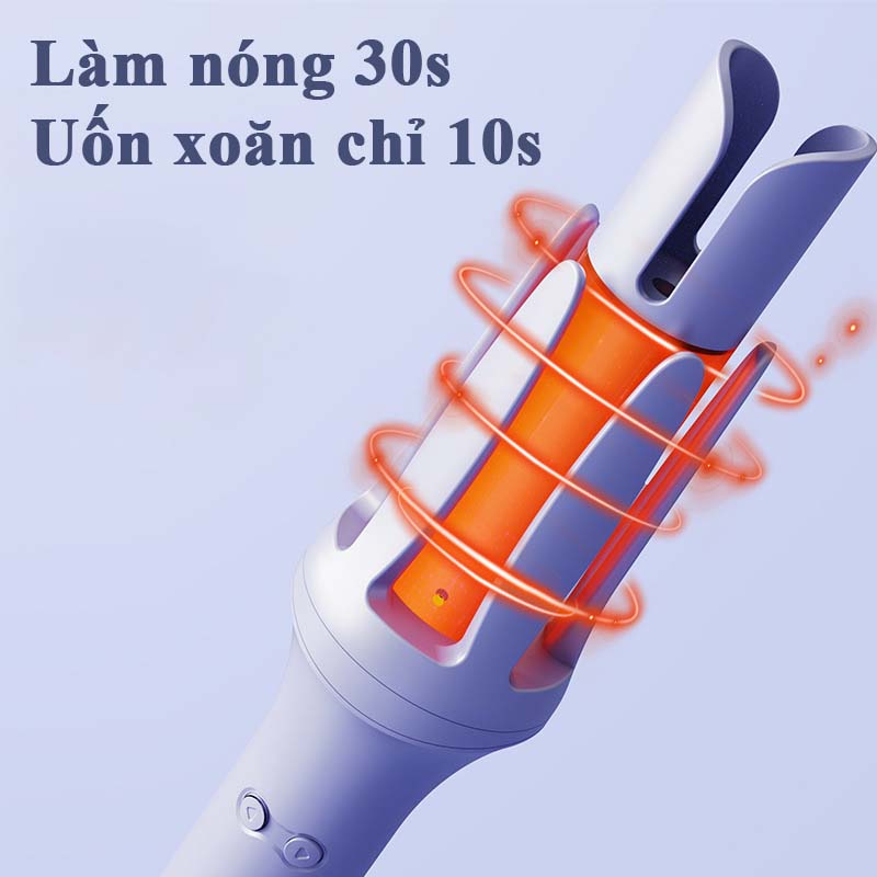 Máy Uốn Tóc Tự Động Xoay 360 Độ Mini Cao Cấp 3 In 1 Máy Làm Tóc Xoăn Tự Xoay Kiêm Máy Ép Tóc Duỗi Tóc Ion Âm Tiện Dụng 3 Mức Nhiệt Phù Hợp Nhiều Kiểu Tóc Tự Động Ngắt Khi Quá Nhiệt