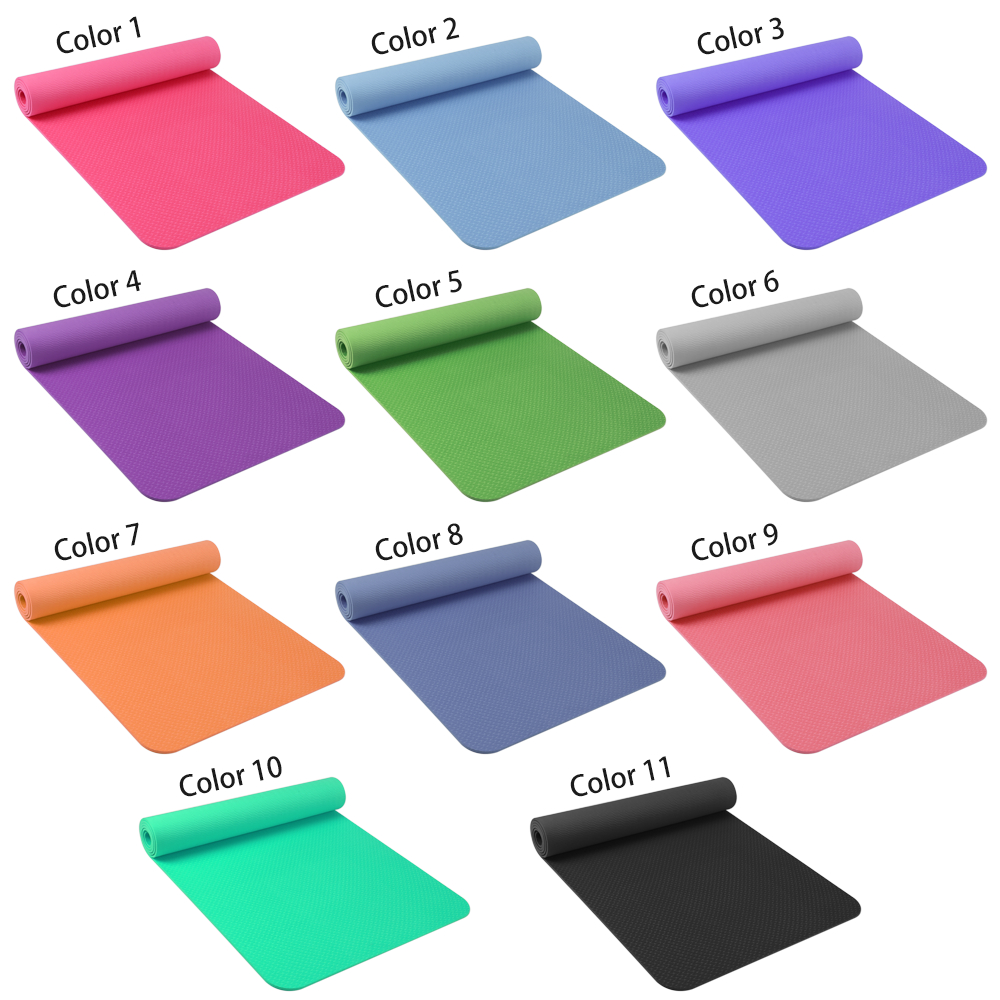 Thảm tập Yoga di động 72,05 × 24,01in, chất liệu TPE dày chống trượt kèm dây đeo và túi