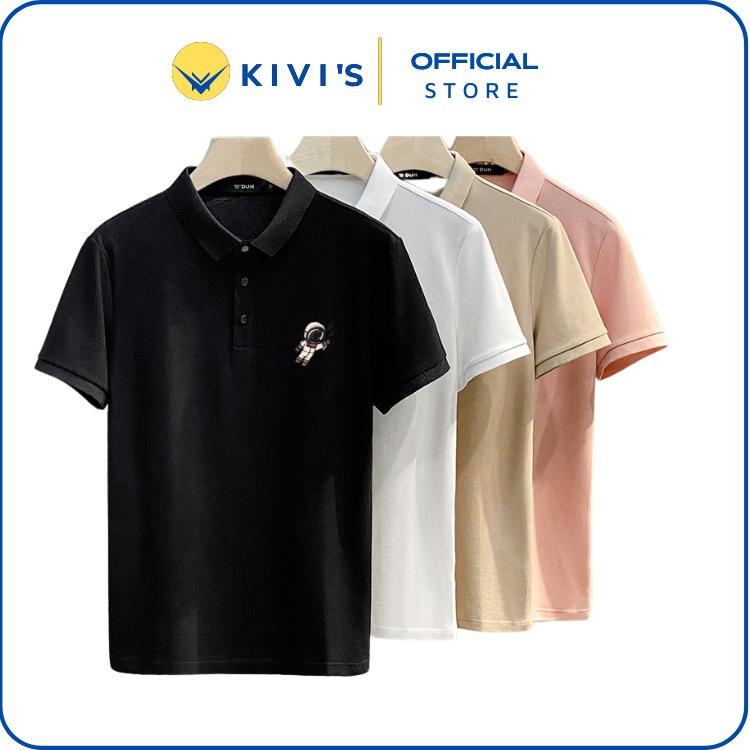 Áo thun nam polo có cổ KIVI'S cao cấp vải Cotton 100% 4 chiều kháng khuẩn, chống nhăn, thoáng mát KIVI'S