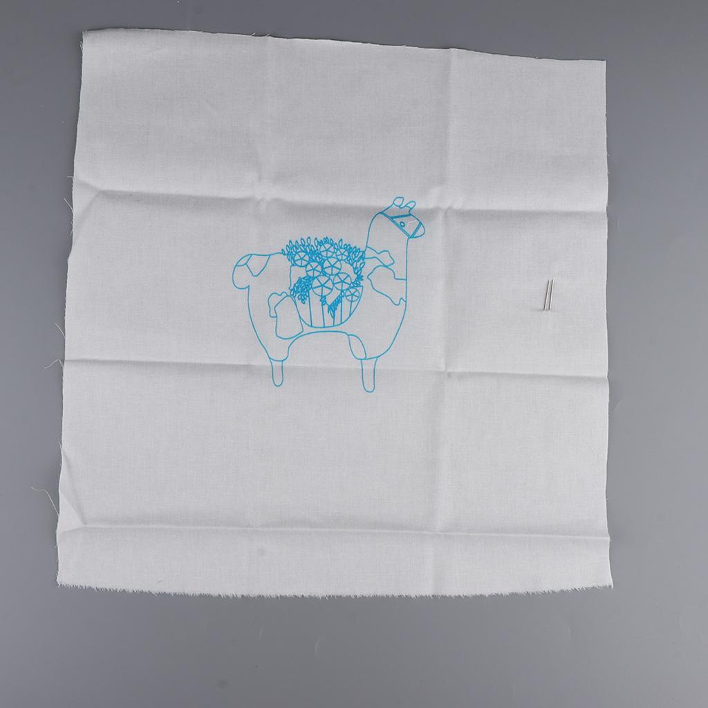 2 Set Embroidery Starter Kit with Pattern Cross Stitch Kits - Cute Alpaca