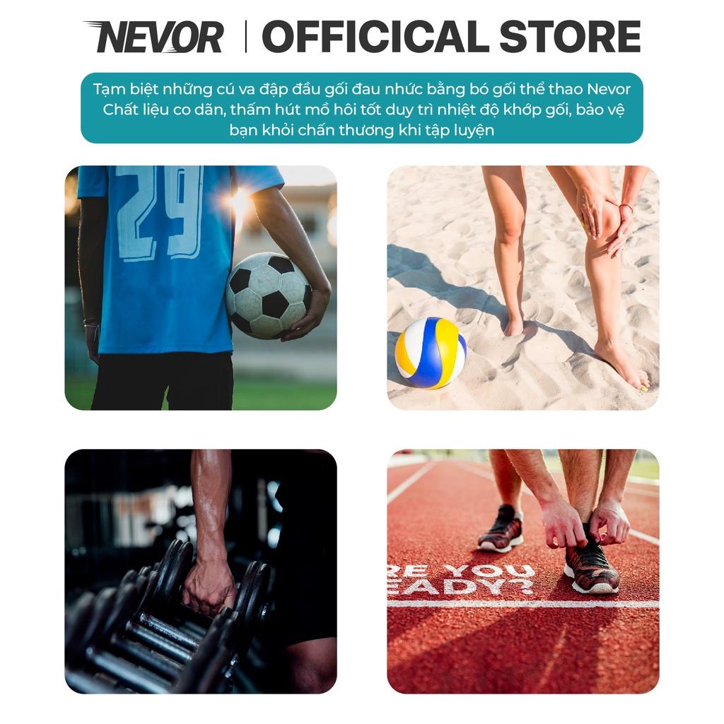 Băng đầu gối Nevor BDG06 có đai quấn tuỳ chỉnh giúp bảo vệ khớp gối, giảm thiểu căng cơ, dây chằng.
