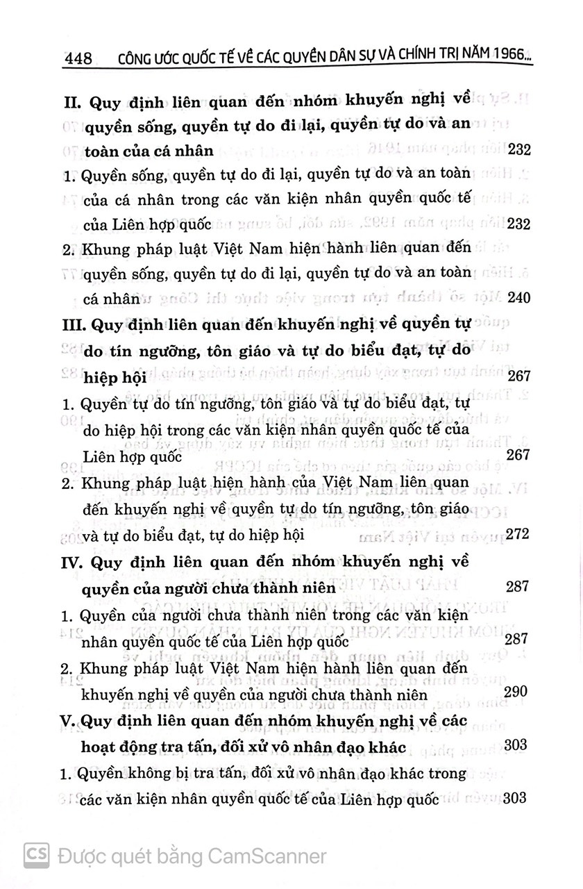 Công ước quốc tế về các quyền dân sự và chính trị năm 1966 và việc thực thi các khuyến nghị của ủy ban nhân quyền tại Việt Nam