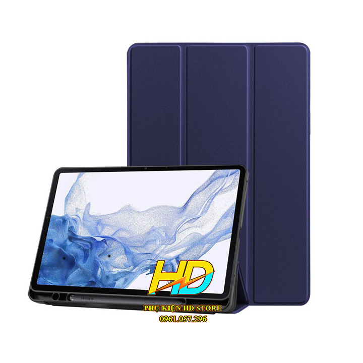 Bao Da Flip Cover Chống Sốc Dành Cho Samsung Galaxy Tab S9 , Tab S9 Plus và Tab S9 Ultra Có Ngăn Đựng Bút Tiện Lợi, hỗ trợ đóng mở màn hình - Hàng Nhập Khẩu