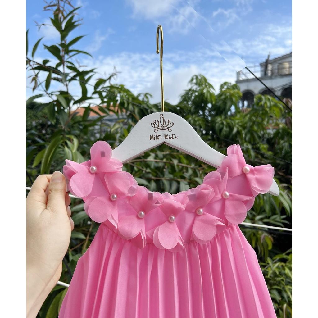 Đầm voan cho bé gái màu sắc cầu vồng mẫu mới nhất size 12-35kg hàng thiết kế cao cấp
