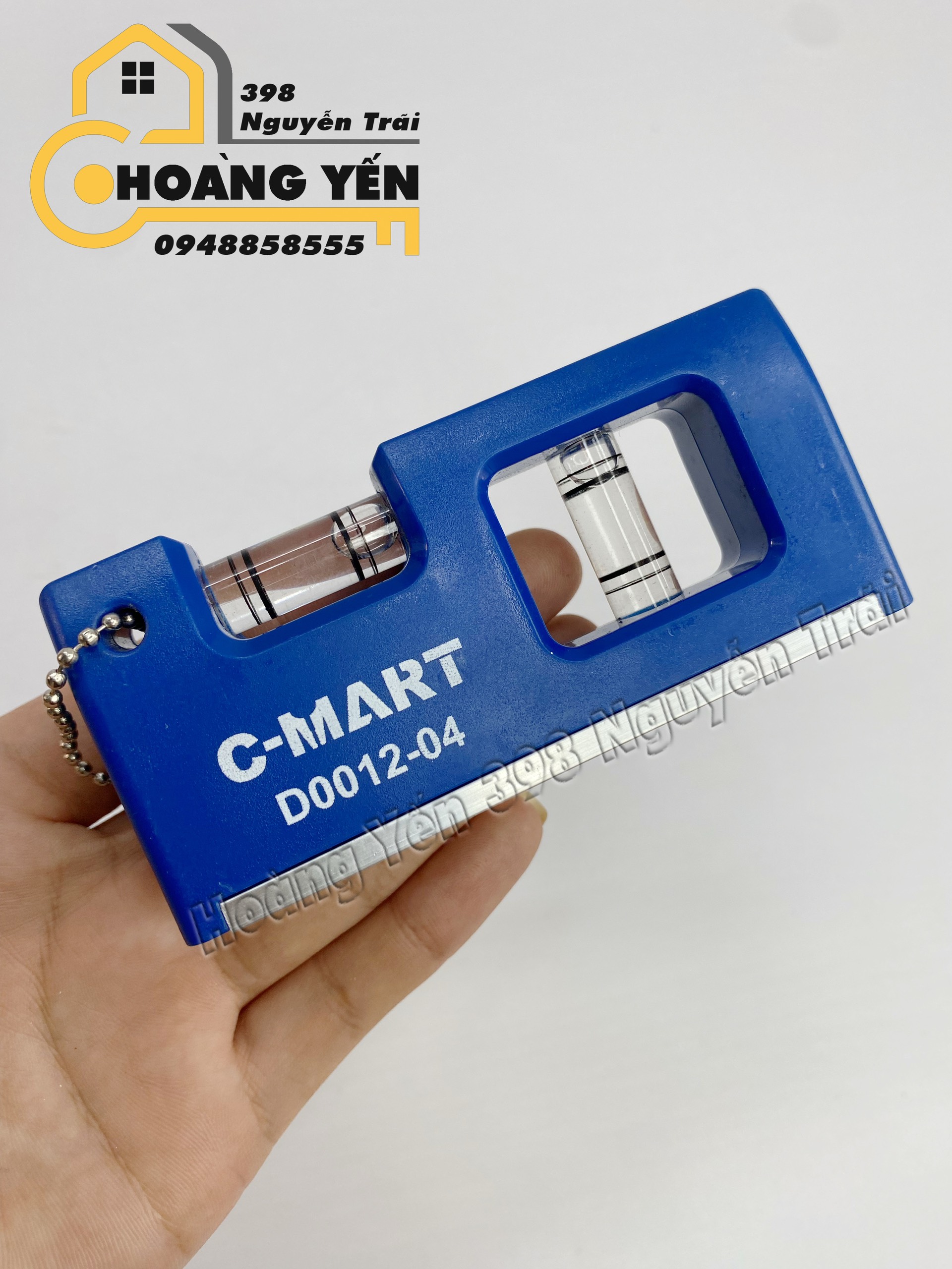 Thước thủy có từ mini nhỏ gọn móc chìa khóa, thước nivo, thước livo có từ 4&quot; C-Mart D0012-04, thước thủy móc chìa khóa