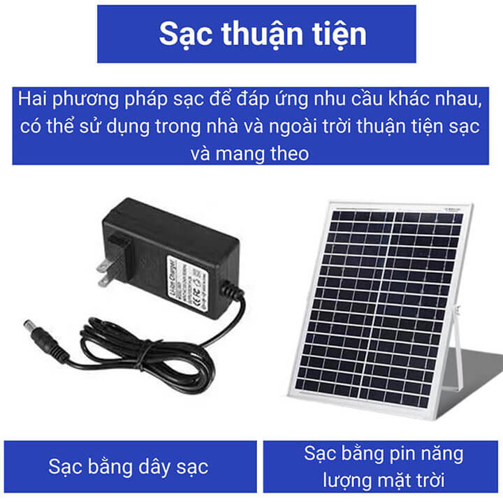 Quạt tích điện năng lượng mặt trời có điều khiển từ xa, quạt cây đứng 5 cánh có đèn ngủ và cổng USB, pin trâu sử dụng 6-10H T218