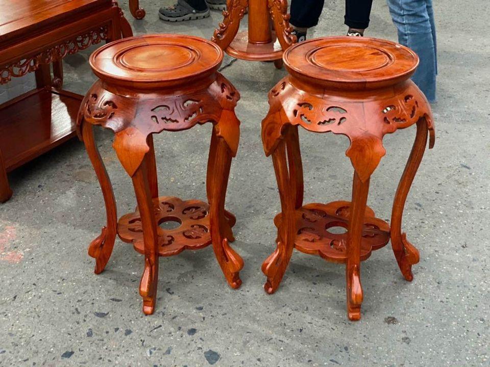 Đôn lá trầu gỗ Hương Mặt 30cm hàng đẹp, sang trọng