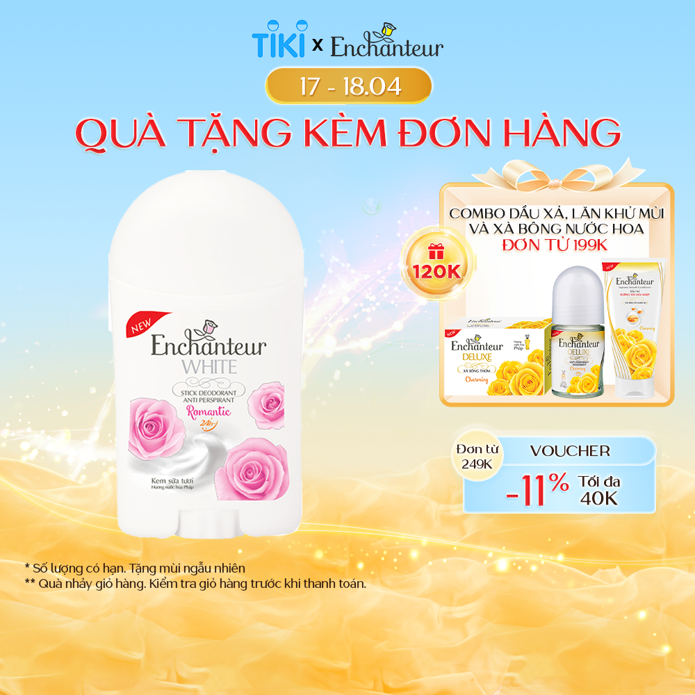 Sáp Khử Mùi Trắng Da Enchanteur Romantic 40gr