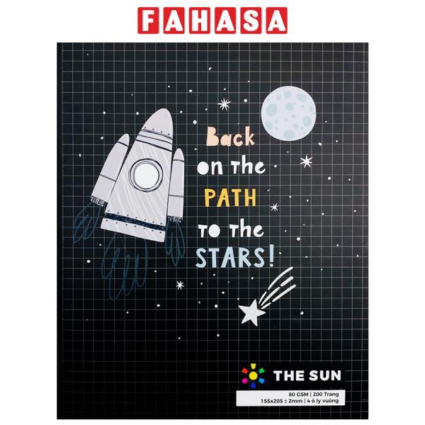 Tập Học Sinh Space - 4 Ô Ly Vuông - 200 Trang 80gsm - The Sun 02