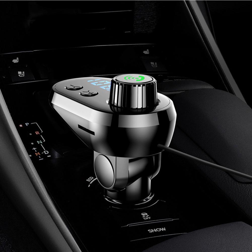 Q15 xe tay không dây bluetooth không dây auto fm máy phát xe LCD HIỂN THỊ MP3 Máy nghe bộ sạc USB FM