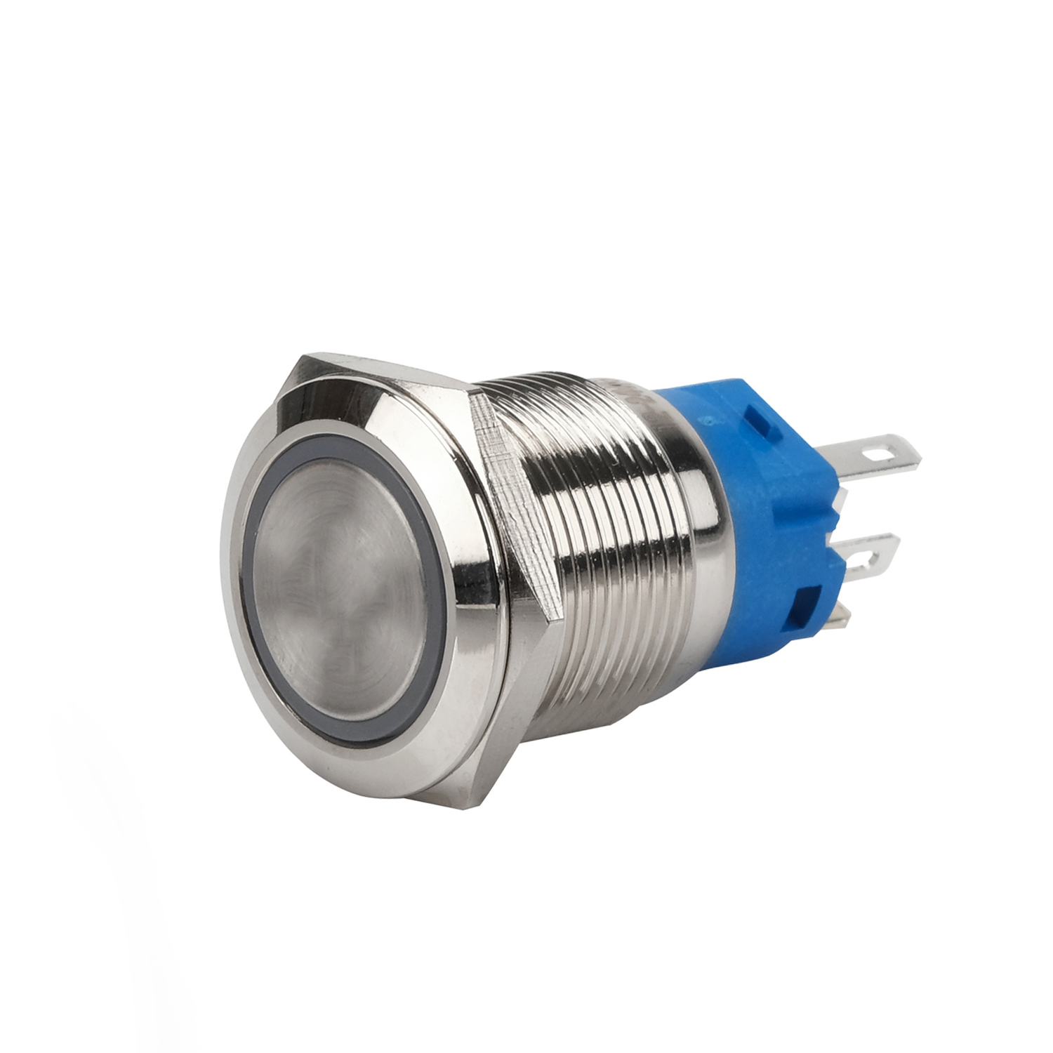 Công tắc nhấn giữ tự khóa có đèn LED 16mm , Chất liệu INOX, Chống ngấm nước
