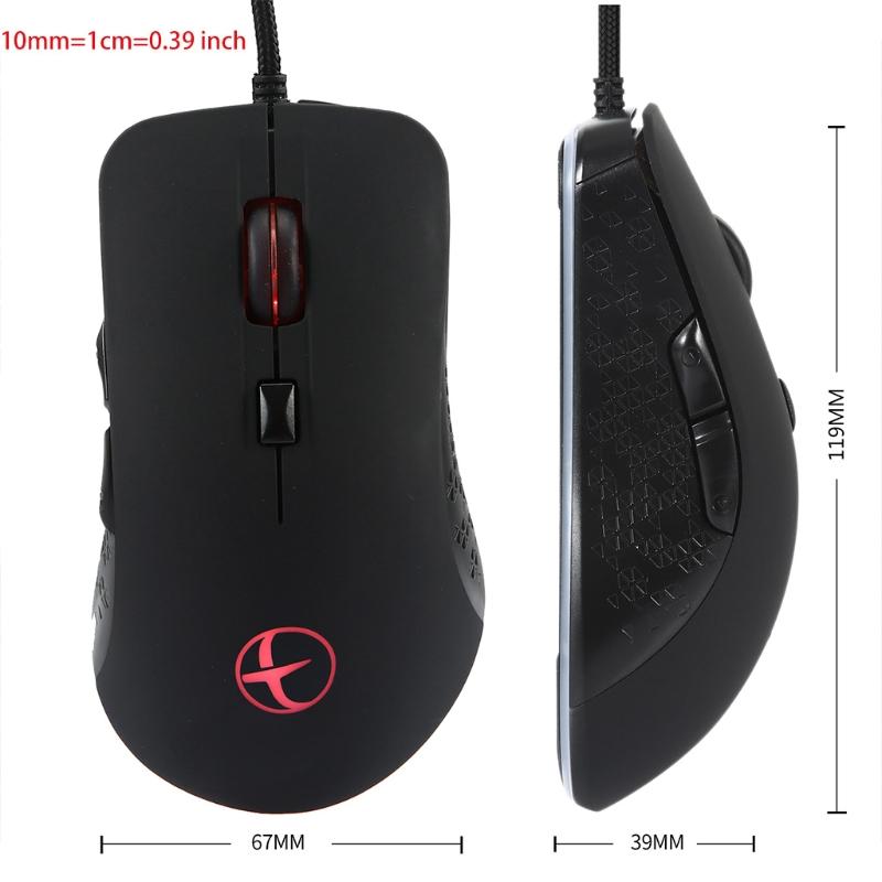 2400 DPI Làm Nóng Ấm Tay USB Chuột Chơi Game Có Dây Dành Cho Máy Tính Xách Tay Máy Tính 1XCB