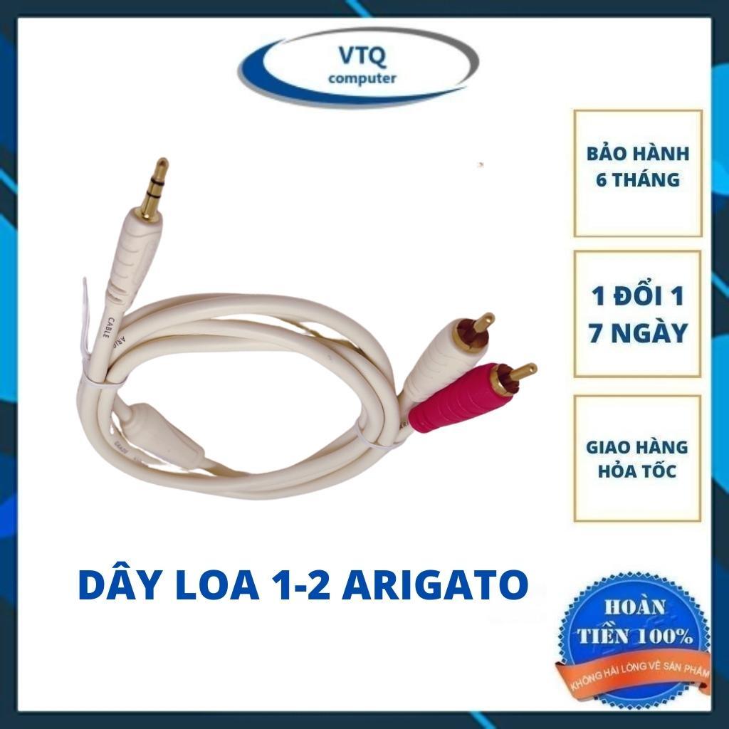 Dây loa 1 ra 2 arigato av Audio - Dây Kết Nối Âm Thanh Loa, Amply, Tivi, Dây AV Ra 3.5, Dây 2 Đầu AV(xanh hoặc trắng)