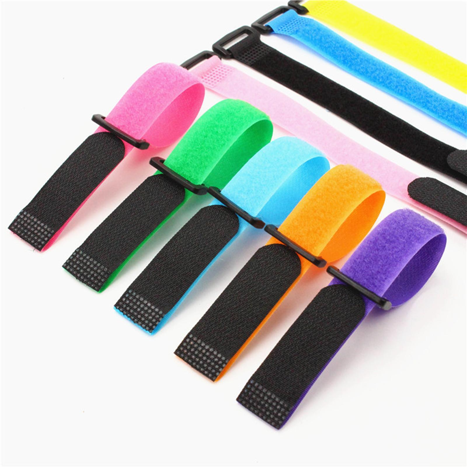 2x Set of 10 Fishing Rod Wrap Pole Straps, Elastic Nylon Fishing Rods Belt Ties Webbing with Loop Compression Bag Backpack Luggage Straps Band