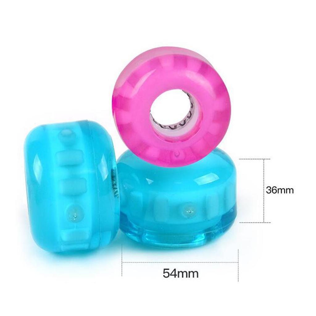 Luminous Skateboard Wheels,4PCs/Set Light up Skateboard Wheels Quad Roller Skate/Skateboard Wheels for Double Row Skating and Longboard