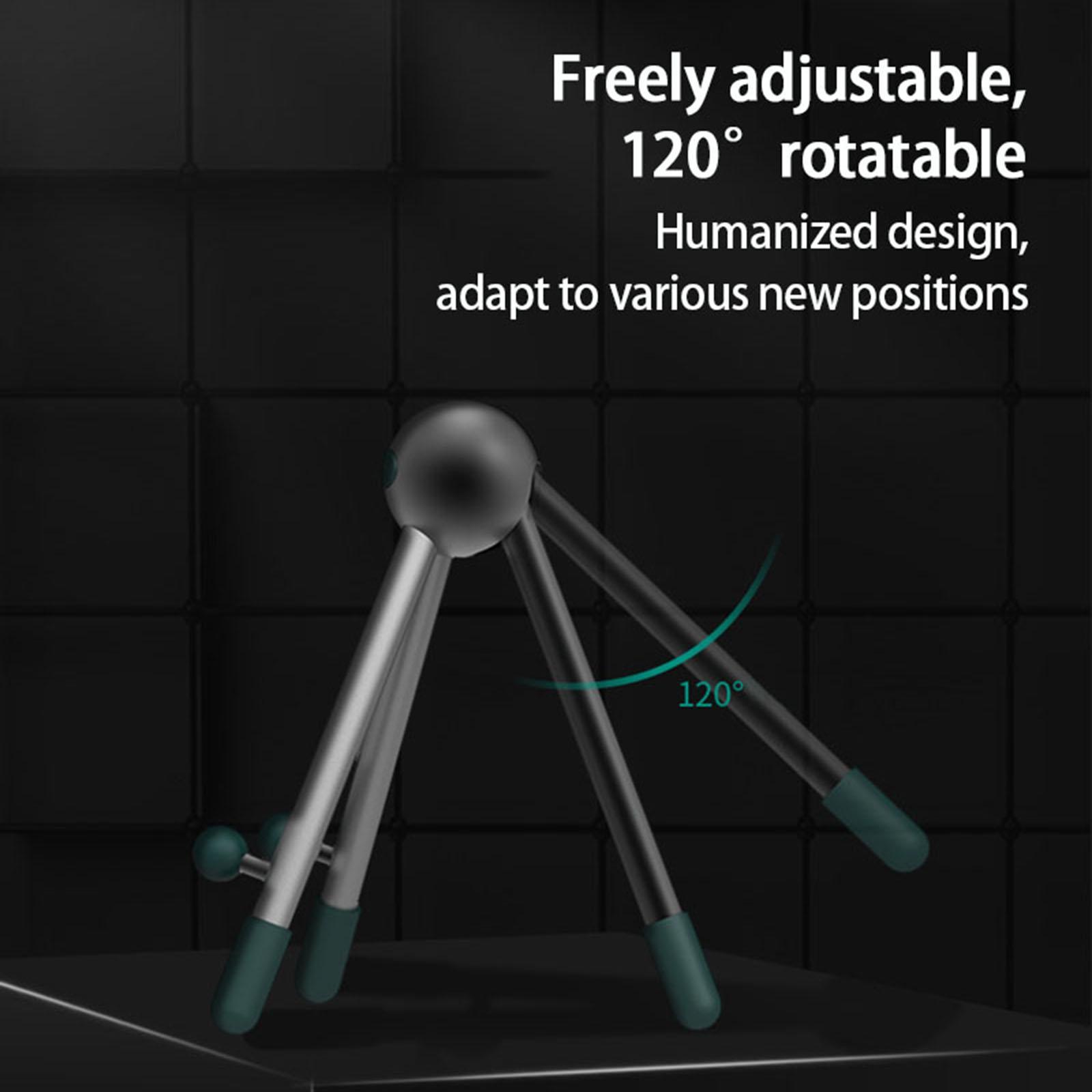 Mini Metal Phone Tripod, Cellphone Tablet Desktop Stand, Adjustable Universal 120° Rotatable Smartphone Storage Holder for 4.7-12.9 Inch Size