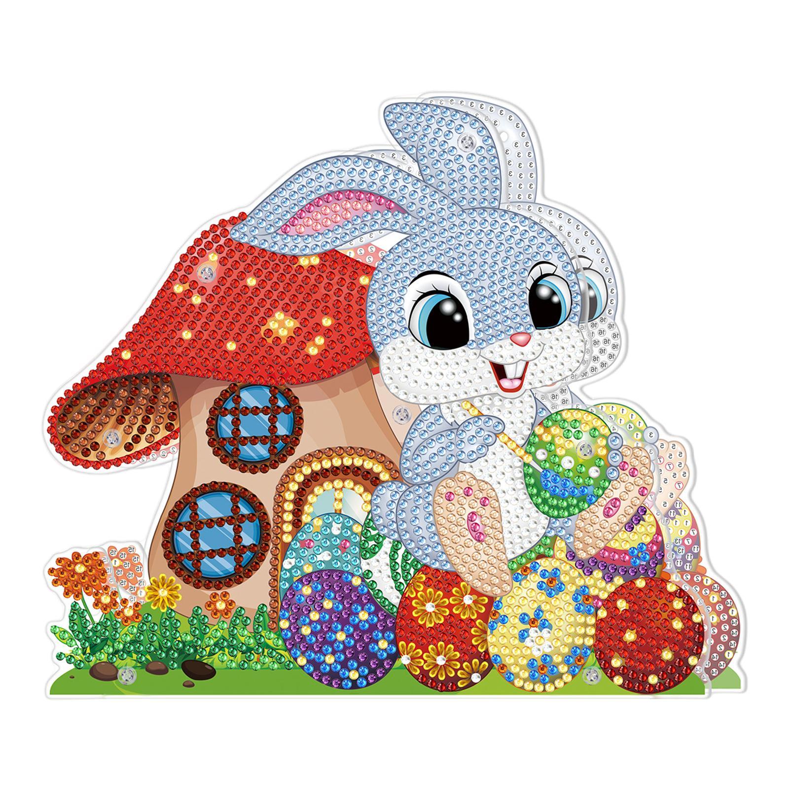 DIY  Easter Rabbit Decoration Handmade Diamond Drawing