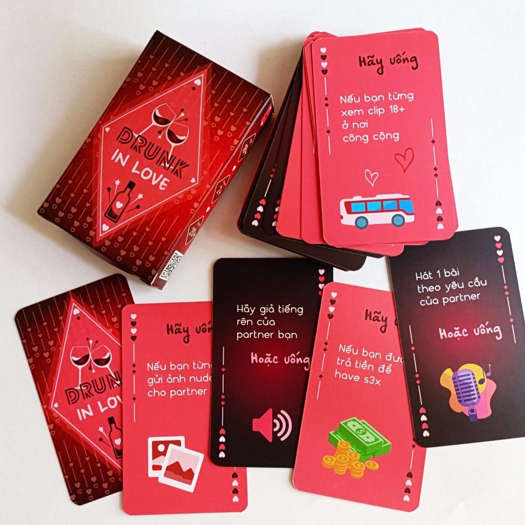 Bộ bài Truth Game Drunk In Love- Say Tình - 55 lá luật chơi đơn giản dành cho cặp đôi tại các bữa tiệc