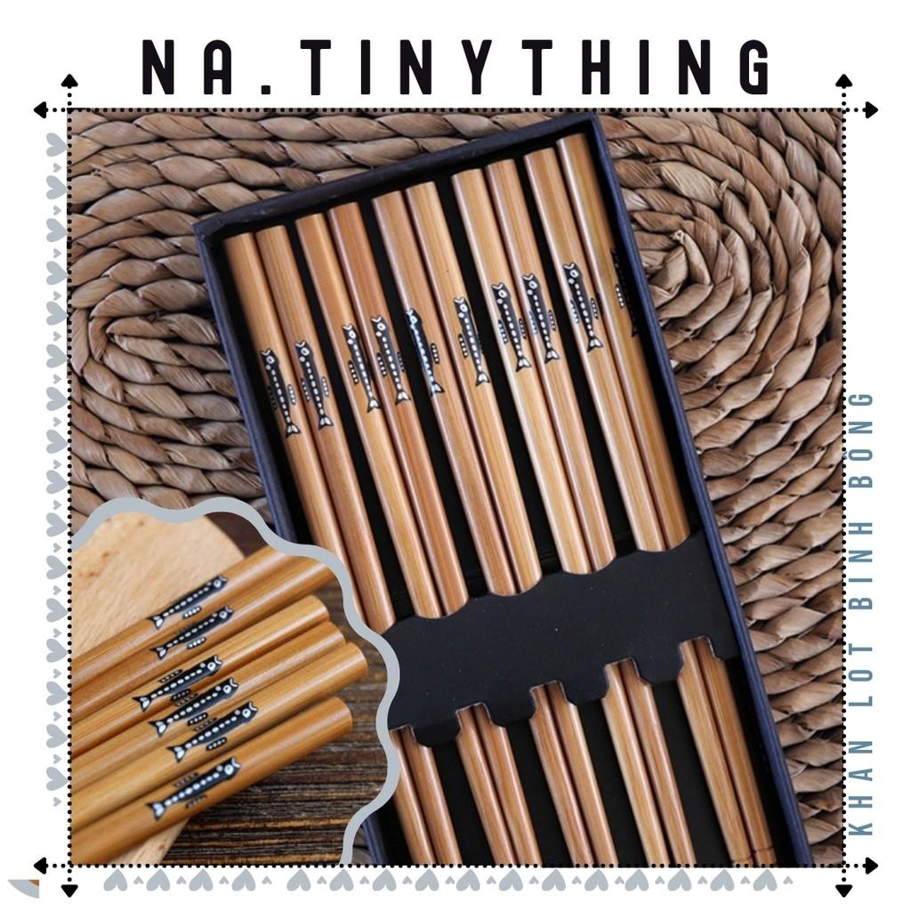 Bộ 5 đôi đũa gỗ tự nhiên Nhật Bản - NA0018