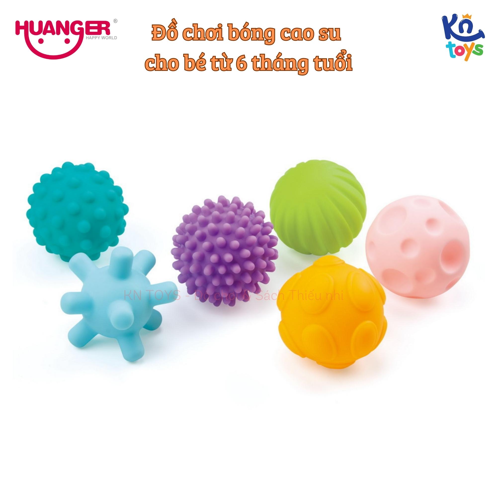 Đồ Chơi Giáo Dục Sớm HUANGER HE0207 Textured Balls - 6 Bóng Gai Cho Bé Từ 6 Tháng Tuổi