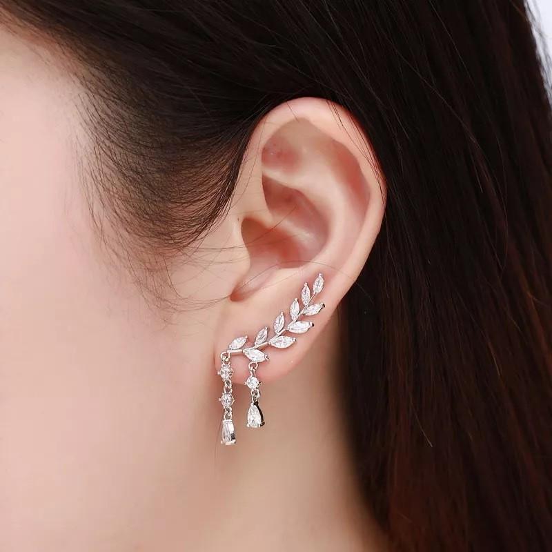Bông tai bạc nữ kẹp vành - Bông kẹp vành tai bạc thời trang.