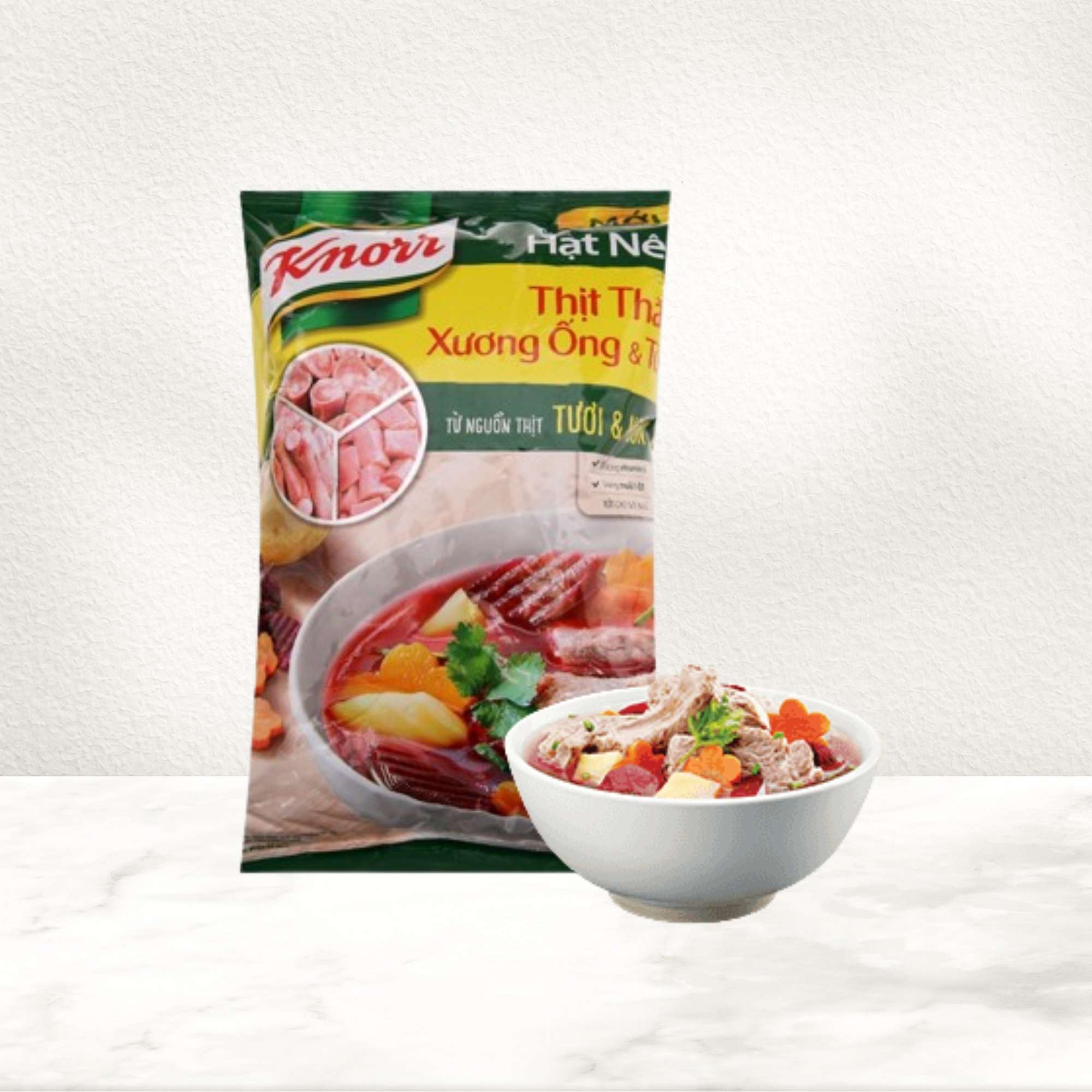 [Giao hàng toàn quốc] Hạt nêm thịt thăn, xương ống và tủy Knorr - Túi 900G