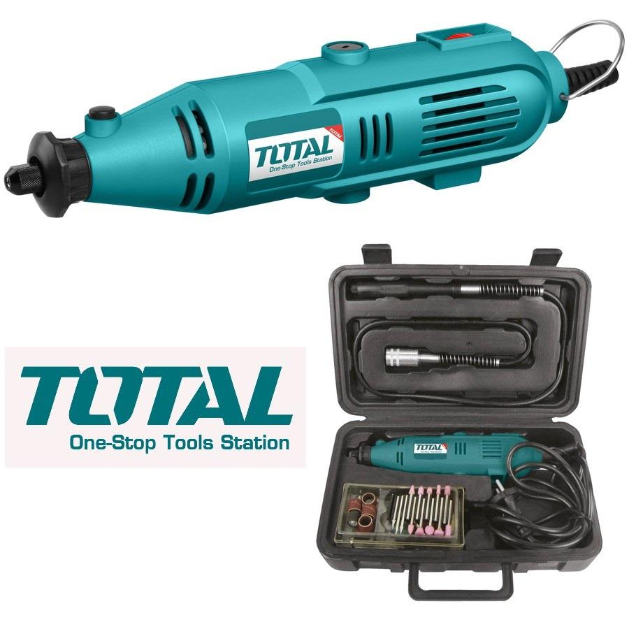 Bộ Máy Mài Khuôn  TOTAL TG501032 mini 3.2mm 130W- Bao gồm mũi mài khuôn, giấy nhám mài, dây nối mài, cắt