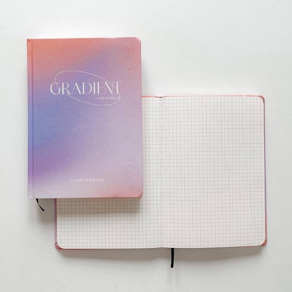 Sổ tay ghi chép grid Crabit 130gsm làm bullet journal - Gradient Hồng