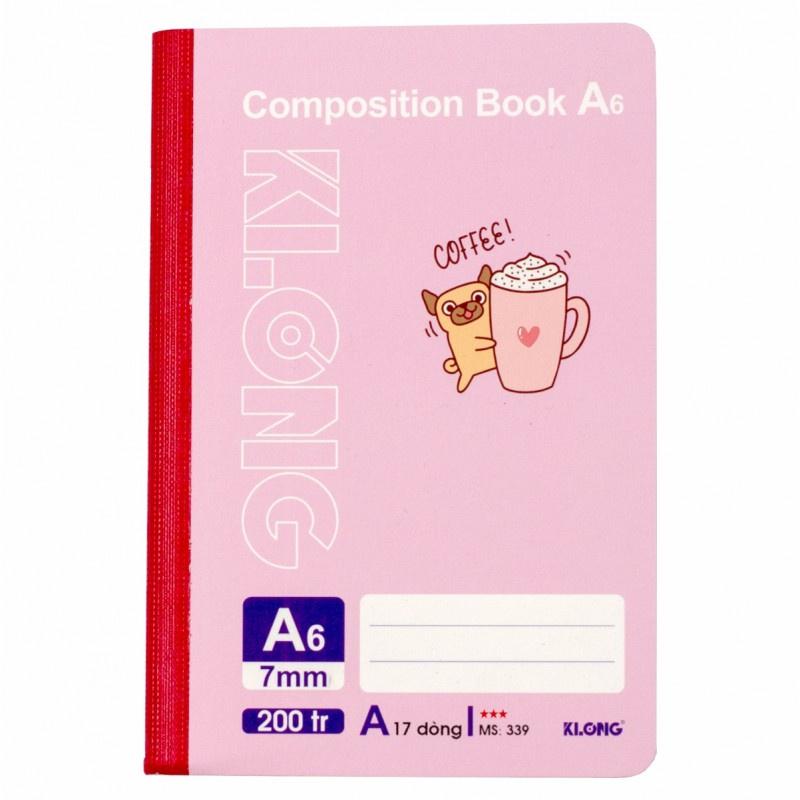 Sổ kẻ ngang may dán gáy Composition book A6 200 trang 58/92; MS: 339