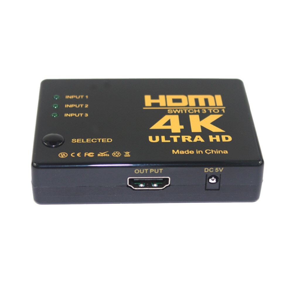 Switch HDMI 4k Hỗ Trợ Từ 3x1 Hỗ Trợ 3 Ngõ Vào Như DVD, Android Box, PC Ra 1 Cổng HDMI Tivi VINETTEAM