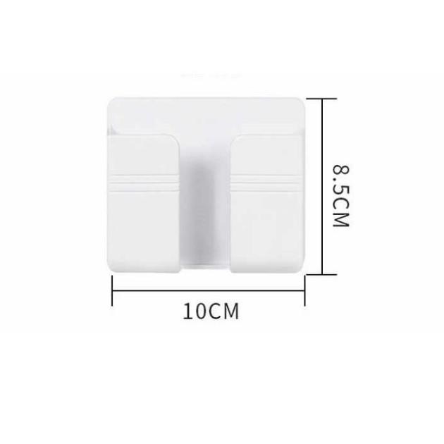 Kệ Dán Tường Để Điều Khiển,Đồ Dùng,Giá Đỡ Sạc Điện Thoại Có Móc Treo Giữ Dây Điện Tiện Dụng