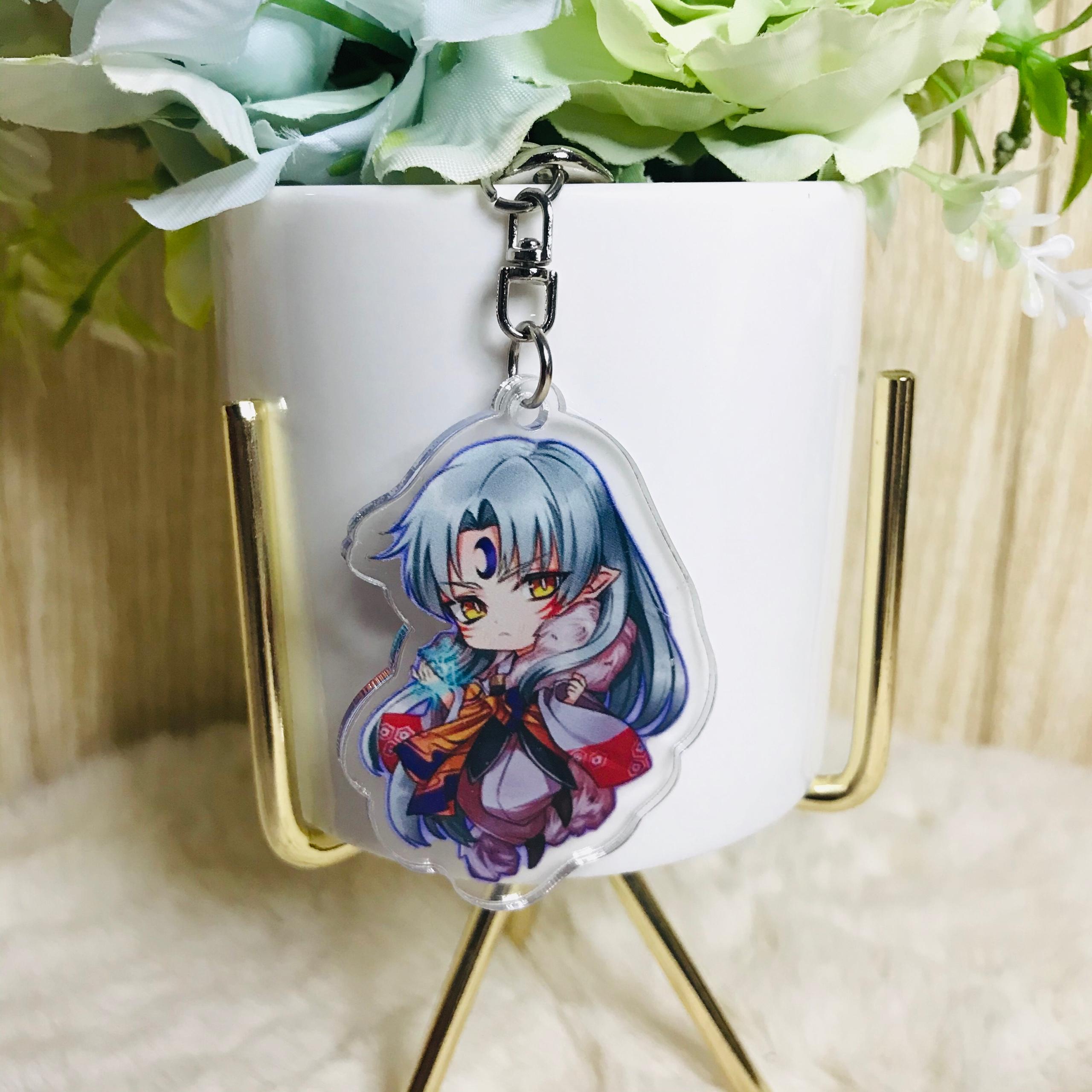 Móc khóa mica trong Inuyasha Khuyển dạ xoa quà tặng xinh xắn dễ thương anime chibi tặng thẻ Vcone