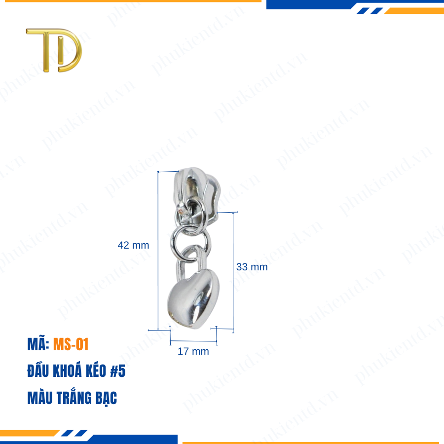 Đầu khóa kéo túi xách, đầu khóa kéo thay thế, đầu khóa kéo balo răng 5, Mạ điện độ bền 5-8 năm