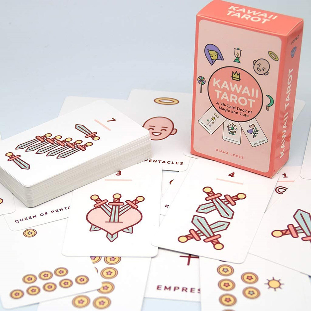 Bài Tarot Kawaii Tiên Tri Cao Cấp Tặng Đá Thanh Tẩy