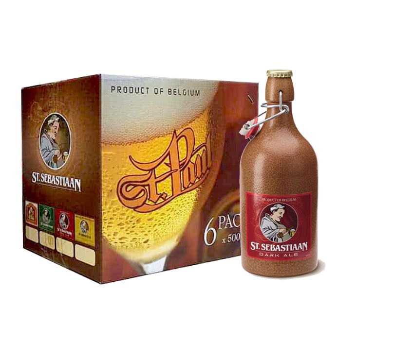 Bia chai sứ đen St. Sebastiaan Dark Ale - Thùng 6 chai x 500ml